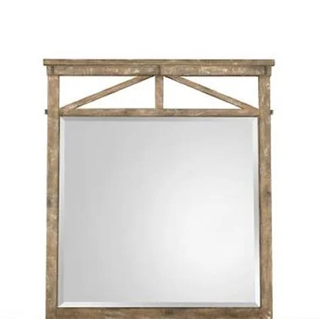 Rustic Mirror with Wood Frame